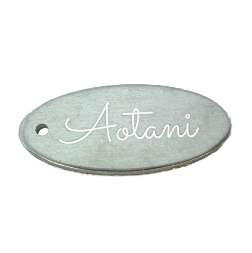 アクセサリープレート　ブランドプレート　レーザー刻印プレート　アルミ無垢仕上げ