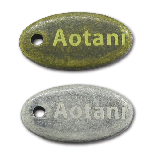 アクセサリープレート　ブランドプレート　レーザー刻印プレート　いぶし仕上げ