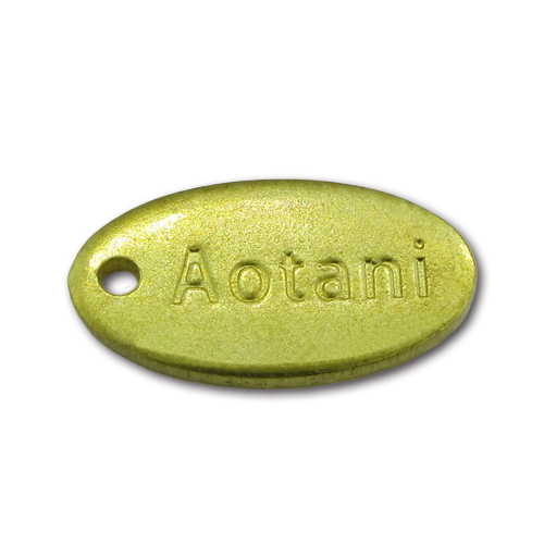 アクセサリープレート　ブランドプレート　金型刻印　真鍮無垢仕上げ