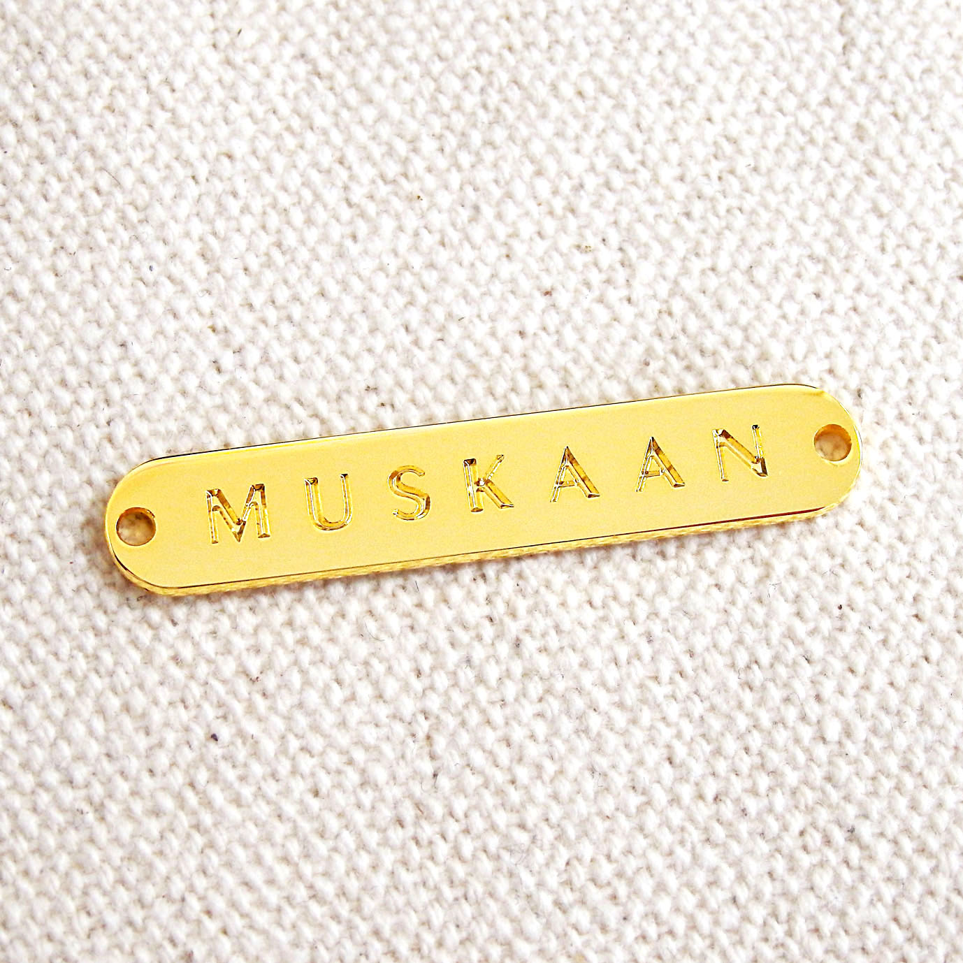 アクセサリープレート　ブランドプレート　製作実績　だ円