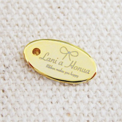 アクセサリープレート　ブランドプレート　Lani a Honua様　真鍮製／光沢金メッキ／レーザー刻印