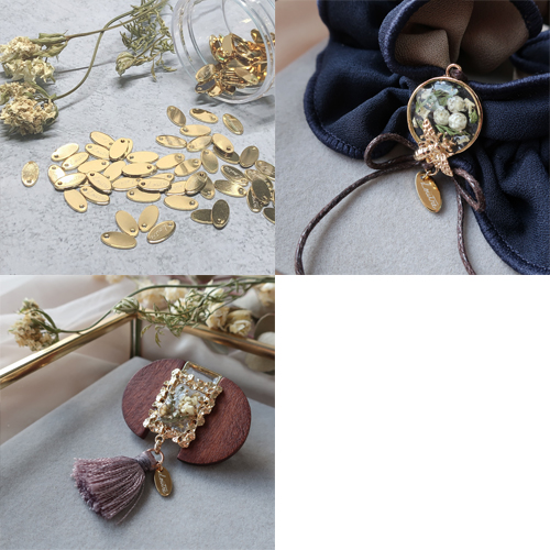 アクセサリープレート　ブランドプレート　loutre 様　真鍮製／光沢金メッキ／レーザー刻印