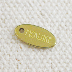 アクセサリープレート　ブランドプレート　MOUSIKE様　真鍮製／素材無垢／レーザー刻印