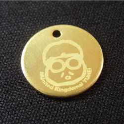 アクセサリープレート　ブランドプレート　MU.K. 様　真鍮製／無垢／レーザー刻印