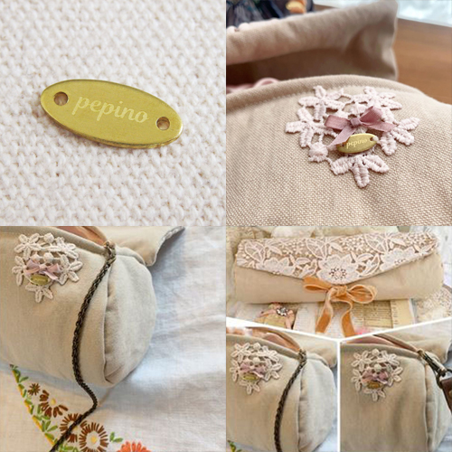 アクセサリープレート　ブランドプレート　Pepino 様　真鍮製／素材無垢／レーザー刻印