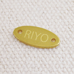 アクセサリープレート　ブランドプレート　RIYO 様　真鍮製／素材無垢／レーザー刻印