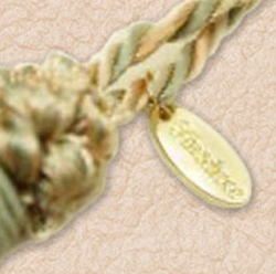 アクセサリープレート　ブランドプレート　Angelrose神戸様　真鍮製／光沢金メッキ／金型刻印