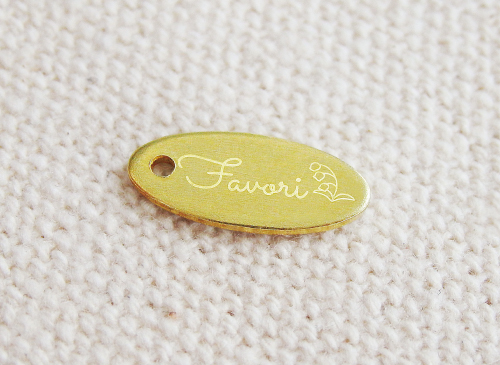 アクセサリープレート　ブランドプレート　favori_様　真鍮製／素材無垢／レーザー刻印