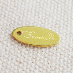 アクセサリープレート　ブランドプレート　favori_様　真鍮製／素材無垢／レーザー刻印
