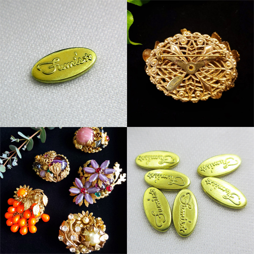 アクセサリープレート　ブランドプレート　fumis_craft　真鍮製／素材無垢／金型刻印