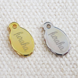 アクセサリープレート　ブランドプレート　furaha 様　真鍮製／光沢金メッキ・光沢銀色メッキ／レーザー刻印