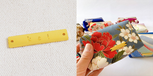 アクセサリープレート　ブランドプレート　着物リメイク継 -kei- 様　真鍮製／金メッキ＋磨き／金型刻印