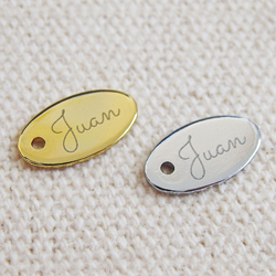 アクセサリープレート　ブランドプレート　le reve de Juan 様　真鍮製／光沢金メッキ・光沢銀色メッキ／レーザー刻印