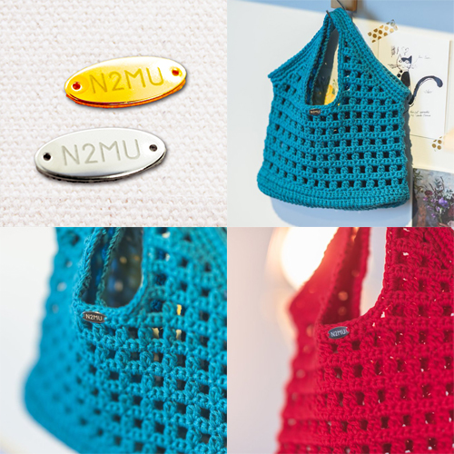 アクセサリープレート　ブランドプレート　n2muxnatsu 様　真鍮製／光沢銀色メッキ・光沢銅色メッキ／レーザー刻印