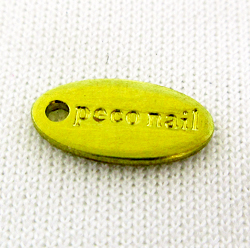 アクセサリープレート　ブランドプレート　peconail 様　真鍮製／素材無垢／金型刻印