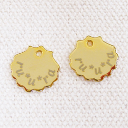 アクセサリープレート　ブランドプレート　布小物作家ru-u-ra 様　真鍮製／光沢金メッキ／レーザー刻印