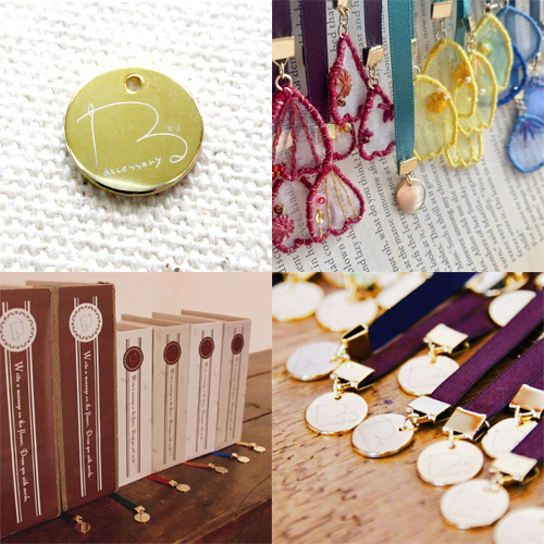 アクセサリープレート　ブランドプレート　つづるaccessory 様　真鍮製／光沢金メッキ／レーザー刻印