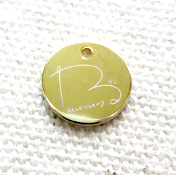 アクセサリープレート　ブランドプレート　つづるaccessory 様　真鍮製／光沢金メッキ／レーザー刻印